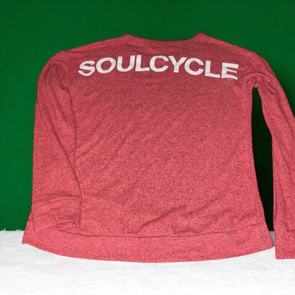 Hacci Knit Long Sleeve Top Womens XS Pink Chrysanthemum SoulCycle Gym Bike Shirt